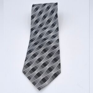 Elegant Black and Gray Checkered Tie